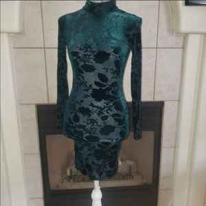 Green Velvet Dress